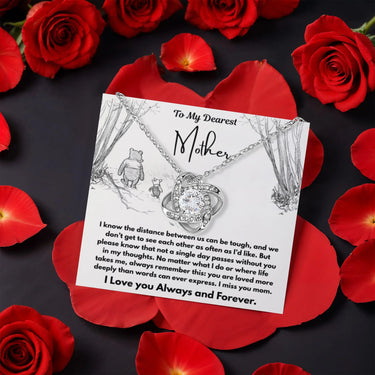 To My Dearest Mother - Love Knot with Rotating Rose Gift Box - SLDDL0110 - Sunshine Letters Co